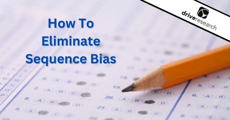 infographic about a survey and eliminating sequence bias