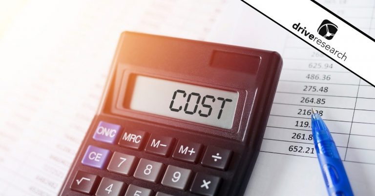 calculator showing cost and cpi in market research numbers