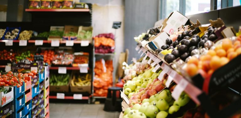 Fruits in grocery store