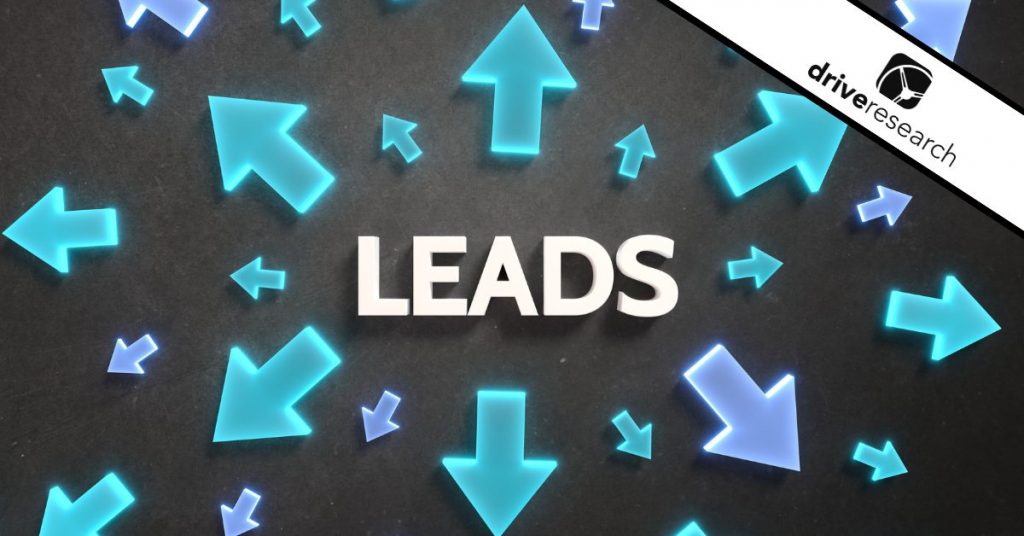 an infographic showing leads and arrows pointing using a lead gen survey