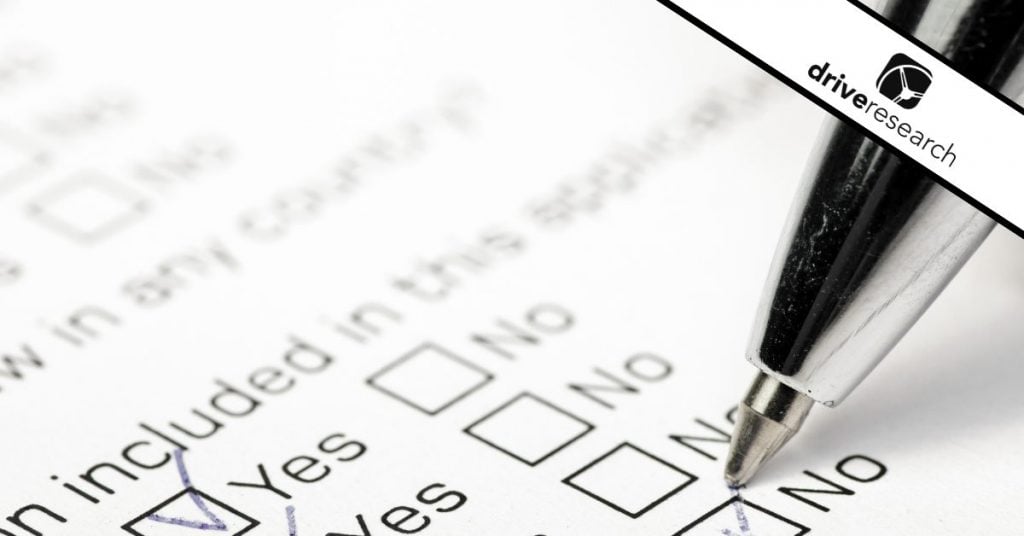 a pen is used to mark a yes or no question on a customer  survey using seeding