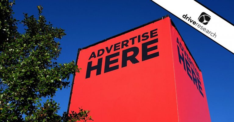 Red building that says "advertise here"