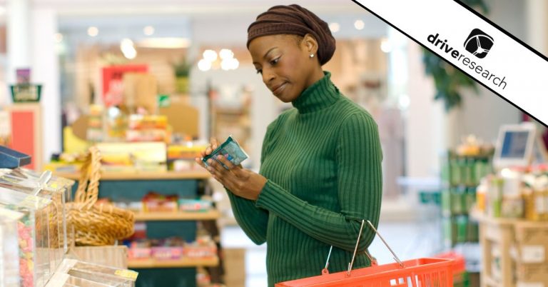 Woman looking at different product