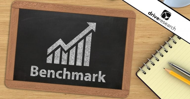 a chalkboard showing a market research benchmark image