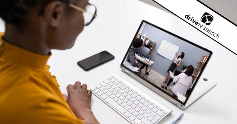 a woman seeing video responses in an online survey