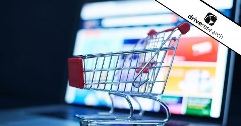 Grocery cart on top of a computer