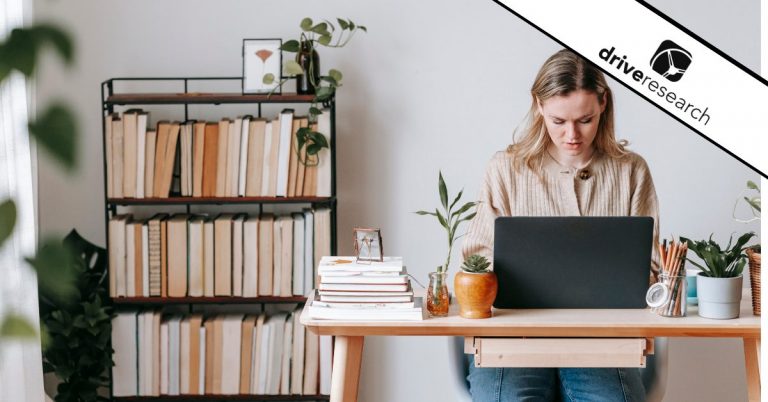 Woman working on her computer