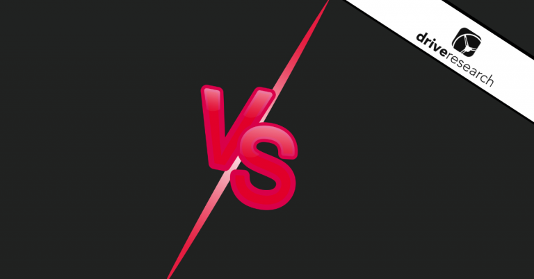 Red "Vs" written on a black background