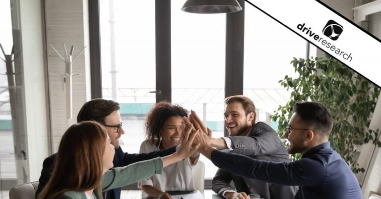 Group of employees clapping