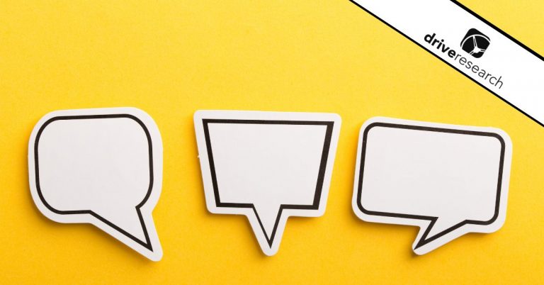 Chat bubble icons on a yellow background