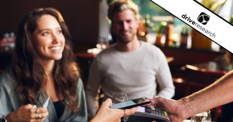 Person paying for food with their phone