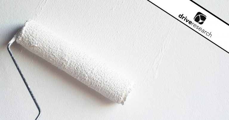 Painting white with a roller brush