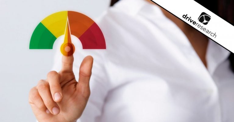 a woman touching a dial showing the nps scale for employees as the enps scale