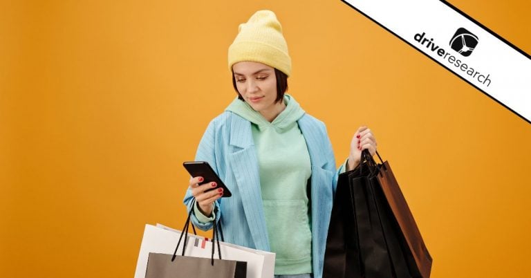 Female with shopping bags