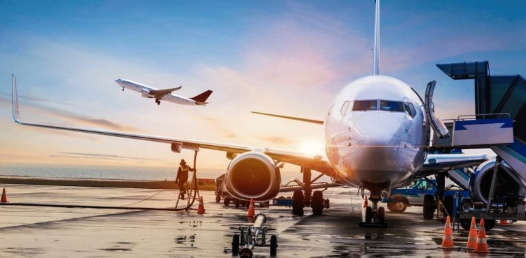 Airplane on tarmac at airport