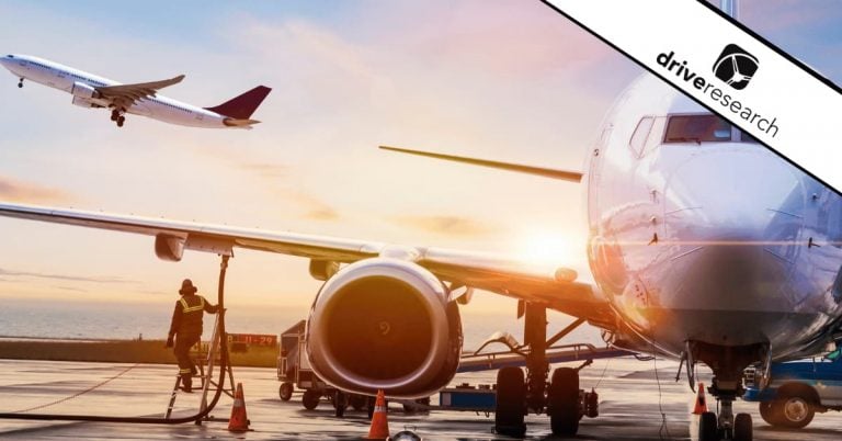 Airplane on tarmac at airport - Drive Research