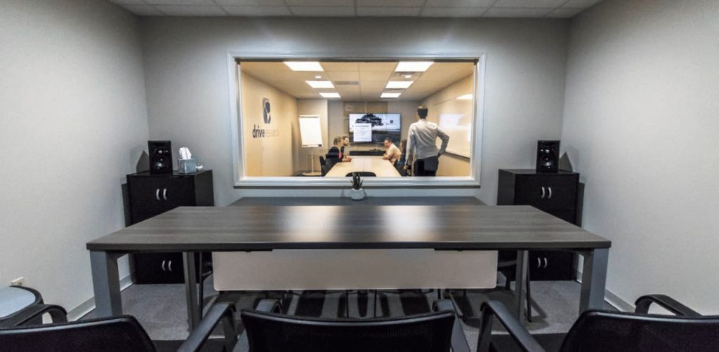 Client viewing room at Drive Research focus group facility