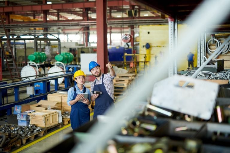 Inside manufacturing plant